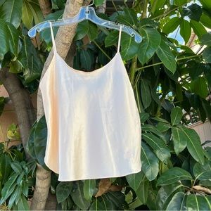 Vintage Calvin Kelvin cream/champagne crop top with embroidered initials CK